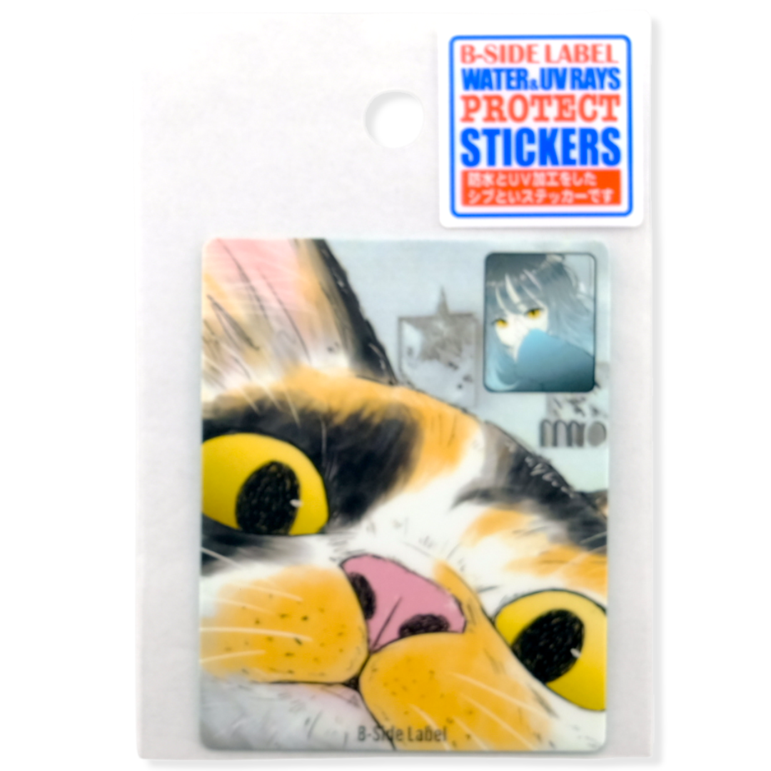 Cat & Girl Face-Time ✦ B-Side Label Sticker