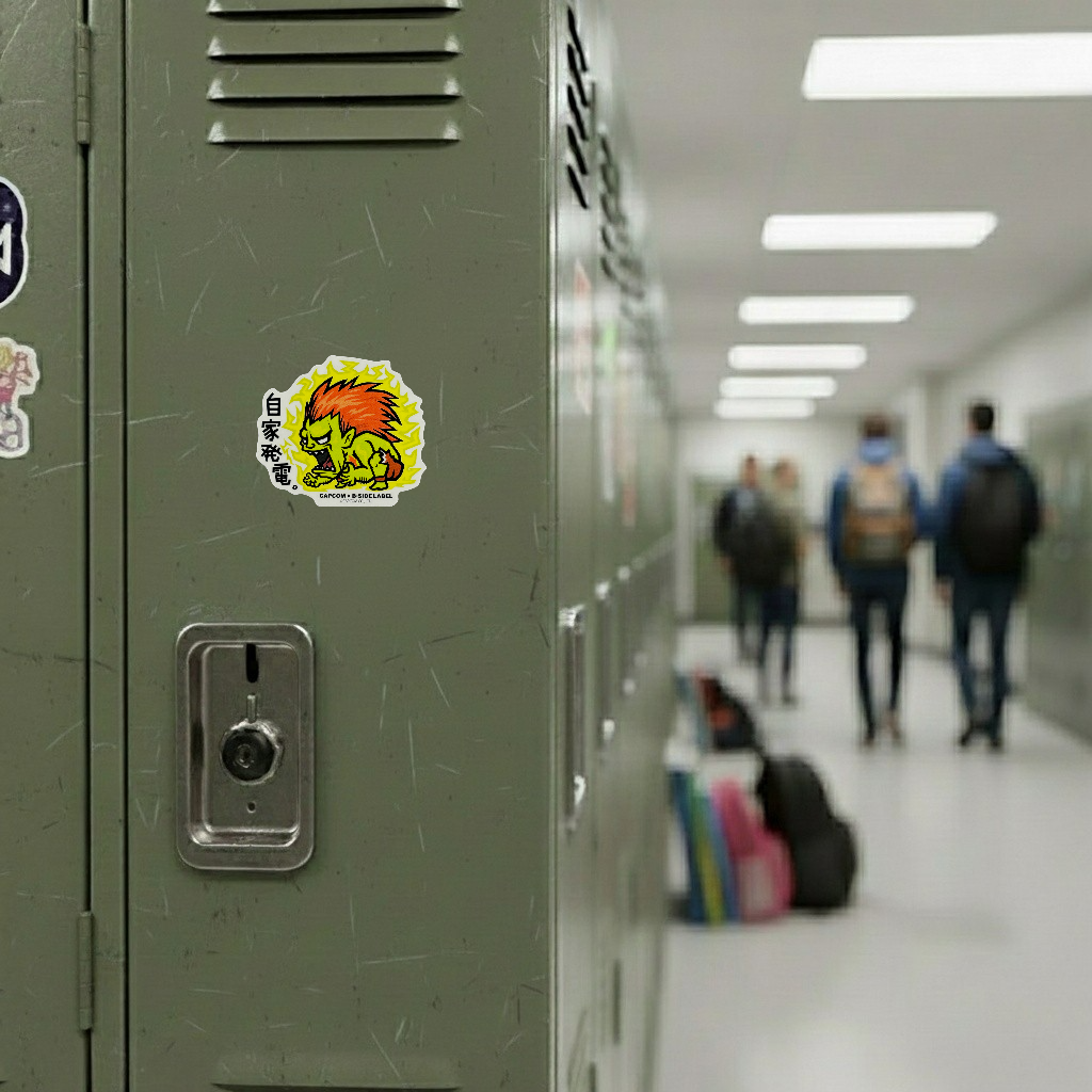 Street Fighter Blanka (Shock Pose) ✦ B-Side Label Sticker