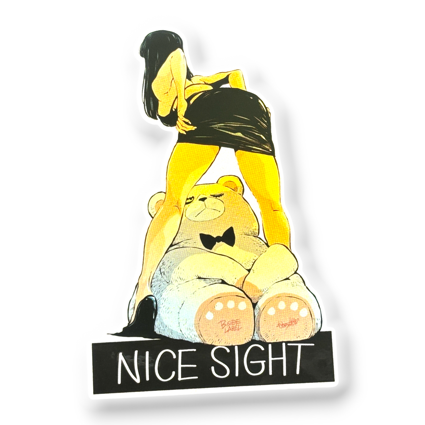 Naughty Teddy Bear ✦ B-Side Label Sticker