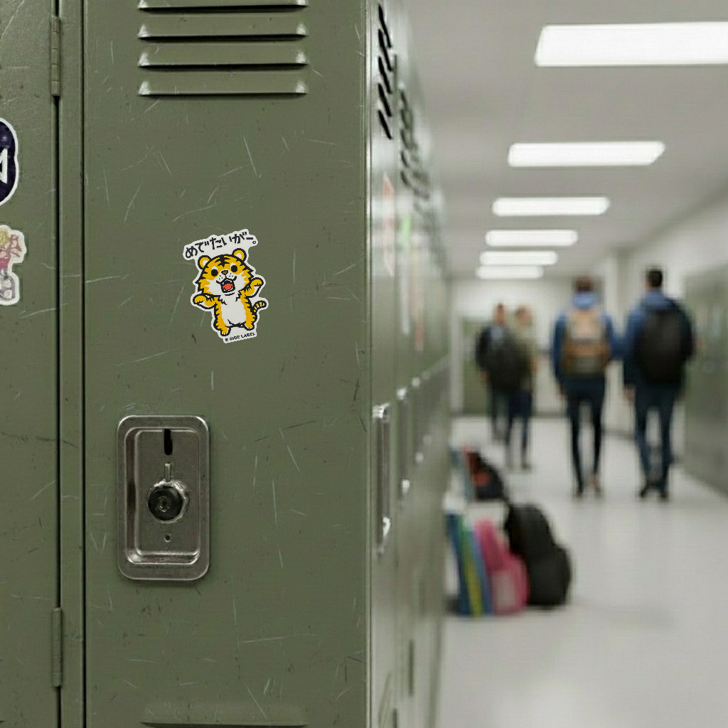 Cute Leaping Tiger ✦ B-Side Label Sticker