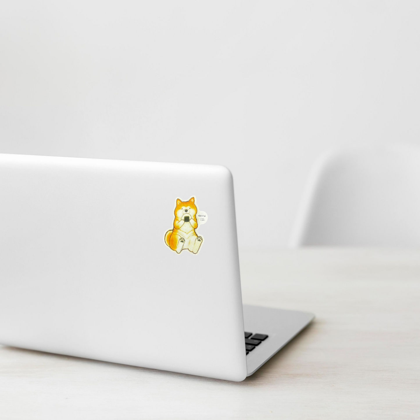 Cute Akita Dog & Rice Ball ✦ B-Side Label Sticker