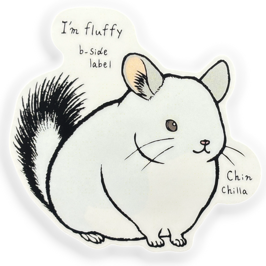 Cute Fluffy Chinchilla ✦ B-Side Label Sticker