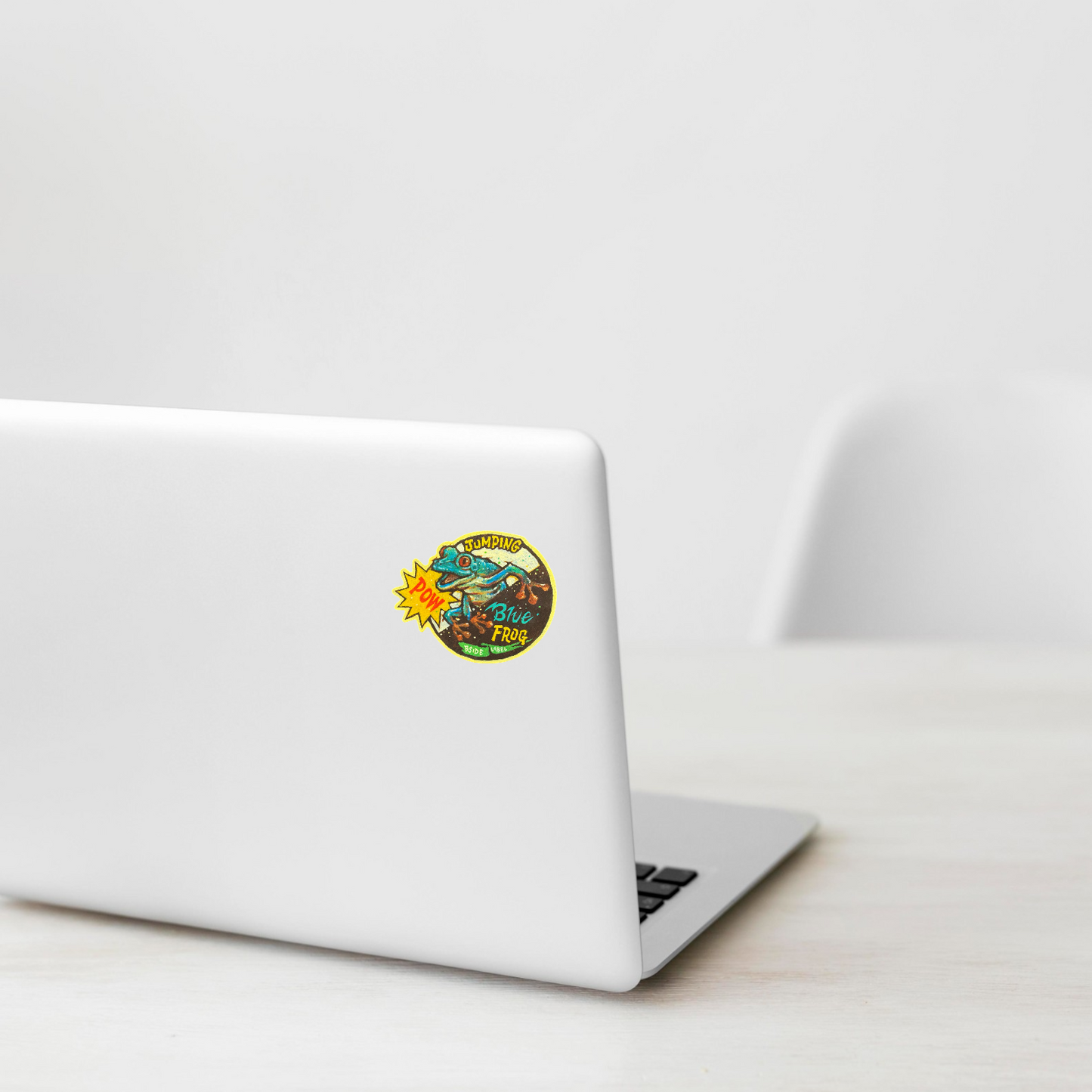 Jumping Blue Frog ✦ B-Side Label Sticker