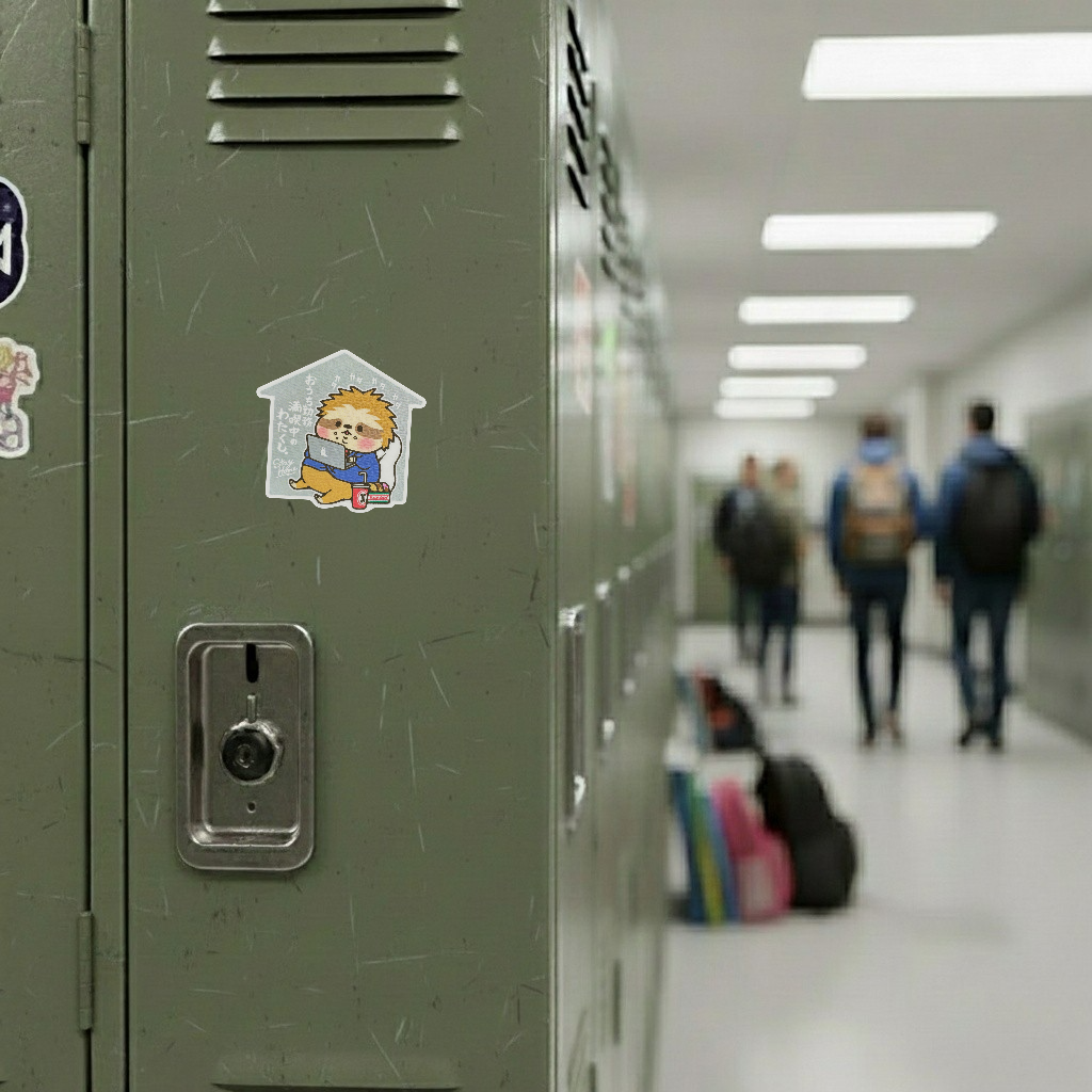 Cute Chubby Snacking Sloth ✦ B-Side Label Sticker