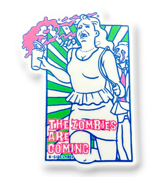 Zombies Attack - Woman ✦ B-Side Label Sticker
