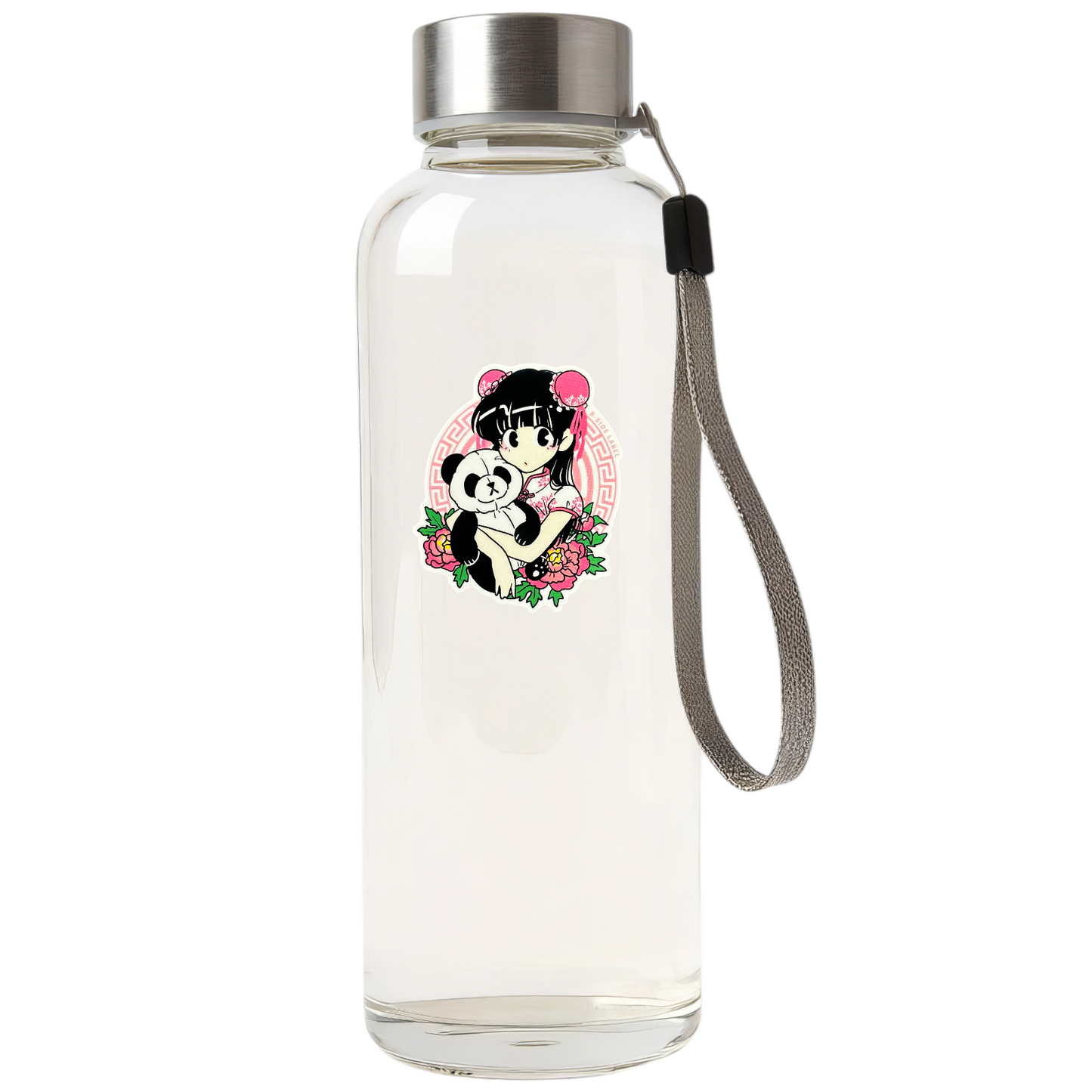 Cute Girl with Panda ✦ B-Side Label Sticker