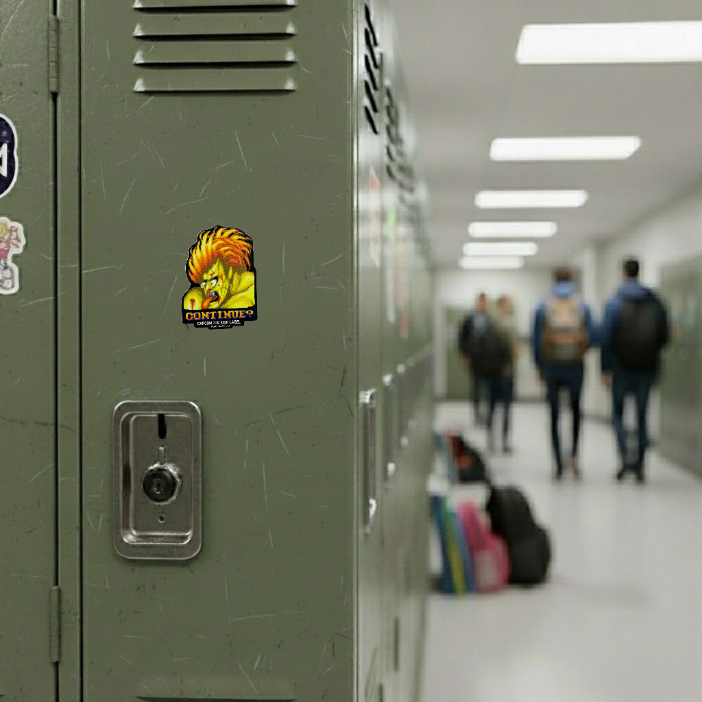 Street Fighter Blanka “Continue?” ✦ B-Side Label Sticker