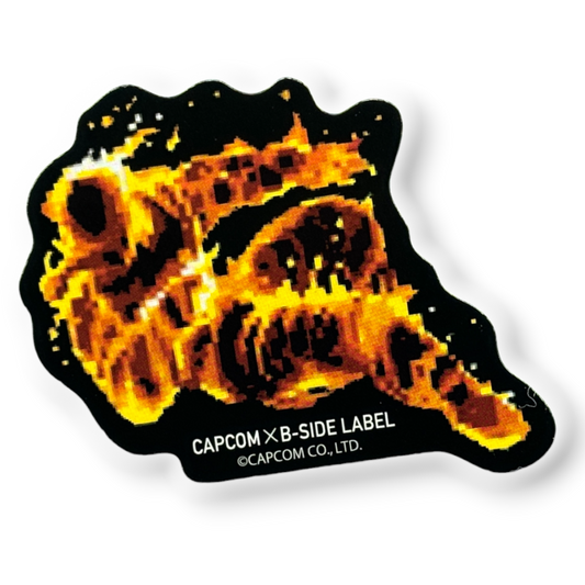 Street Fighter “Yoga Fire” Burned Opponent ✦ B-Side Label Sticker