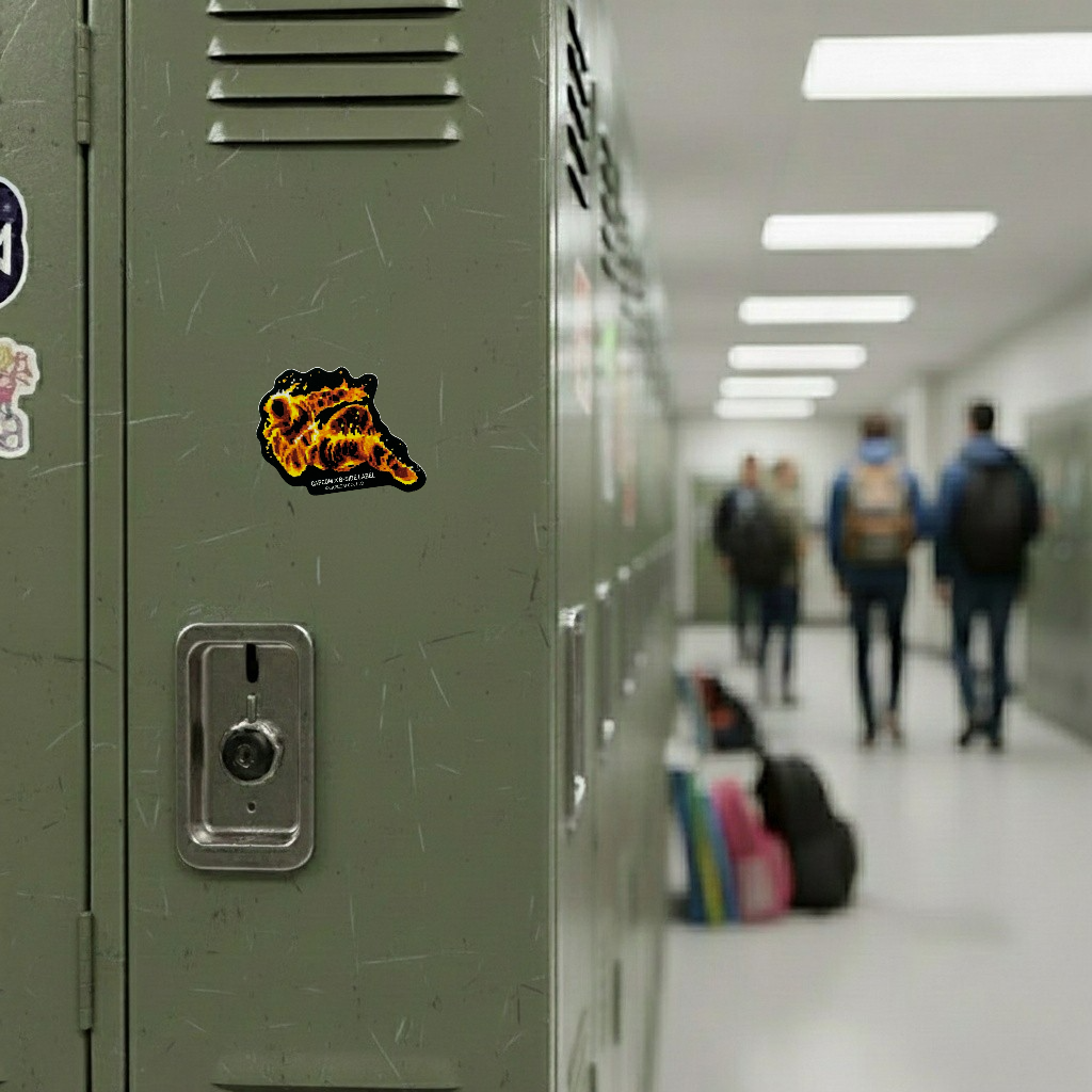 Street Fighter “Yoga Fire” Burned Opponent ✦ B-Side Label Sticker