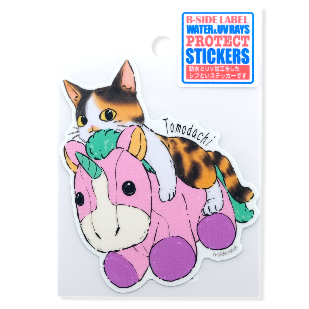 Cute Cat & Unicorn ✦ B-Side Label Sticker