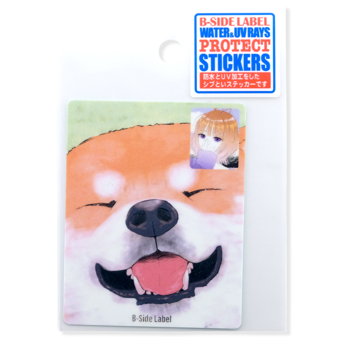 Shiba Inu & Girl Face-Time ✦ B-Side Label Sticker