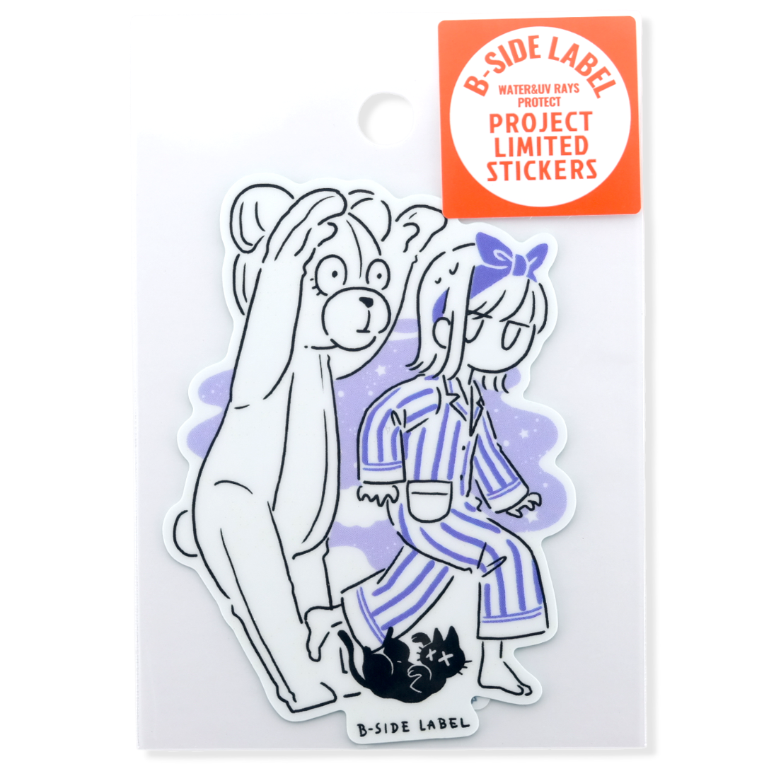 Pajama Girl, Scare Bear & Cat ✦ B-Side Label Sticker