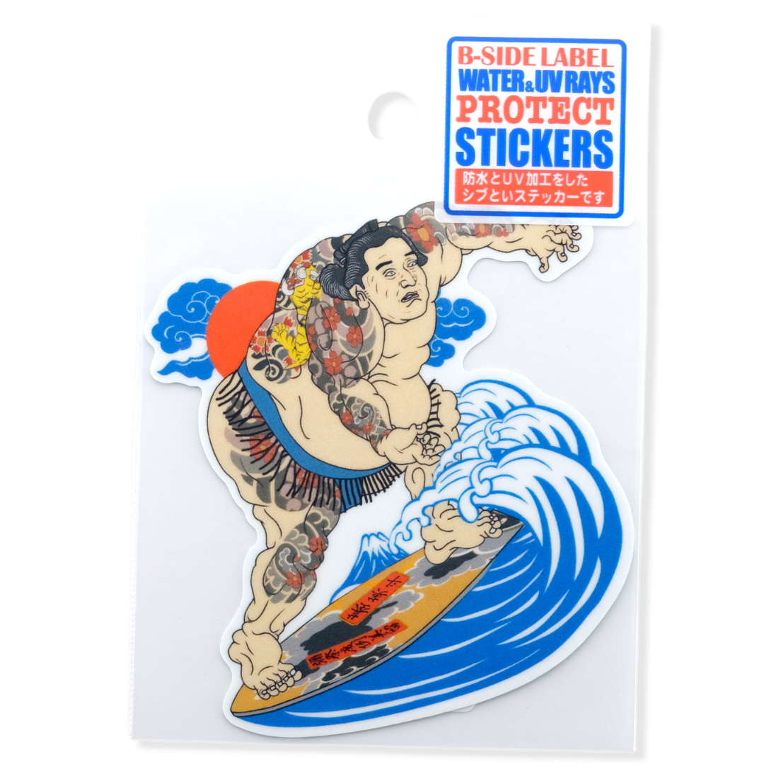 Tattooed Sumo Surfer ✦ B-Side Label Sticker