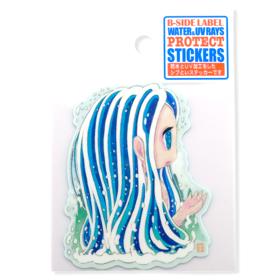 Blue Wave Spirit Girlie ✦ B-Side Label Sticker