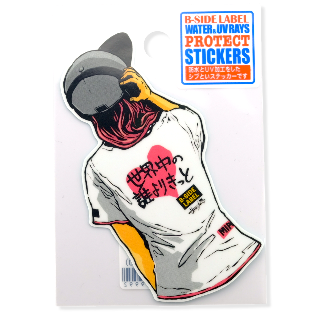 Hat, Headphone & T-Shirt Girlie ✦ B-Side Label Sticker