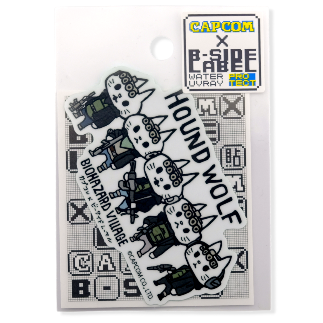 Resident Evil Village Hound Wolf Squad Cats ✦ B-Side Label Sticker — original Capcom packaging