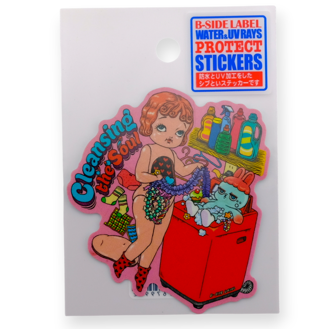 Cleansing the Soul Laundry Day ✦ B-Side Label Sticker — sleeved view