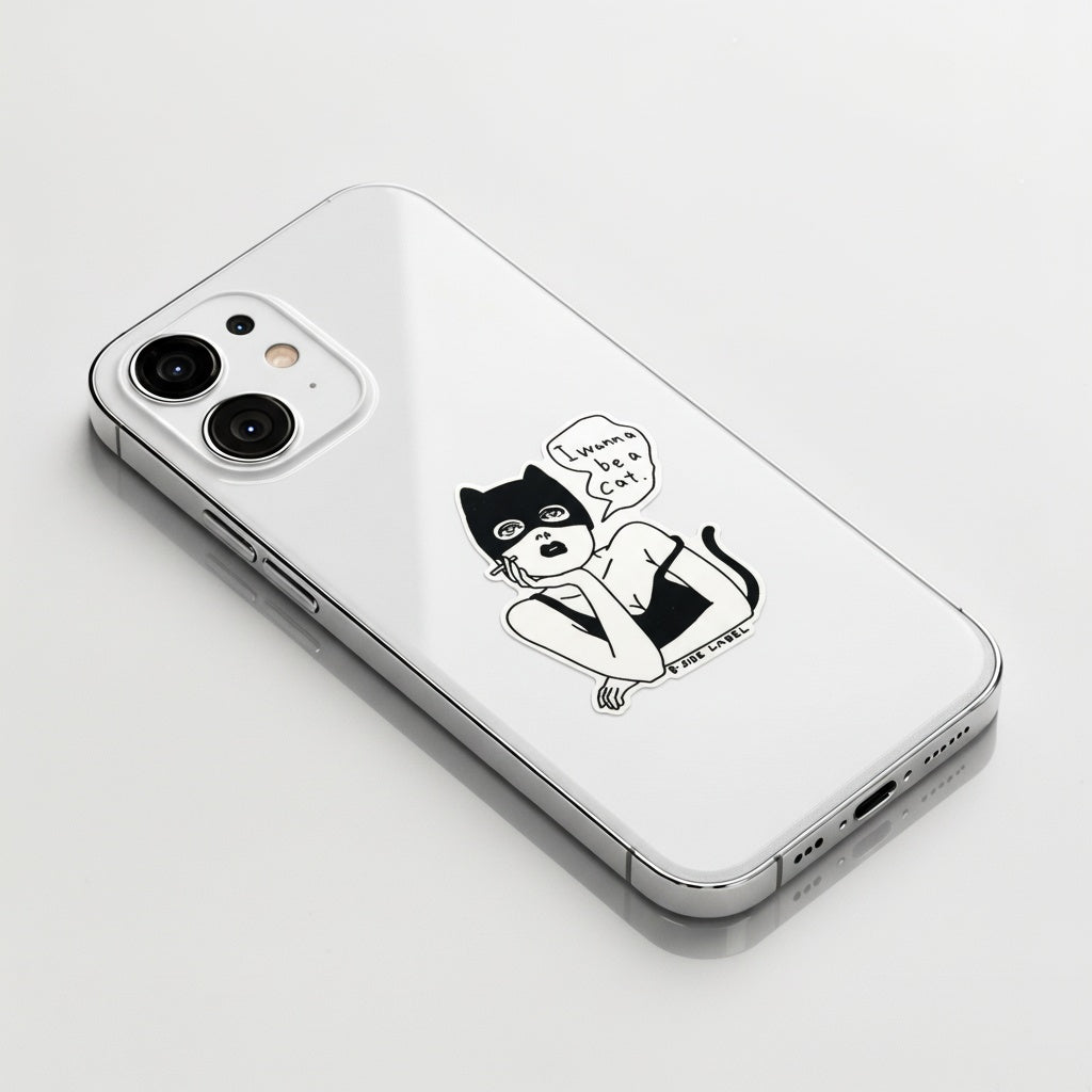 Wanna Be a Cat ✦ B-Side Label Sticker