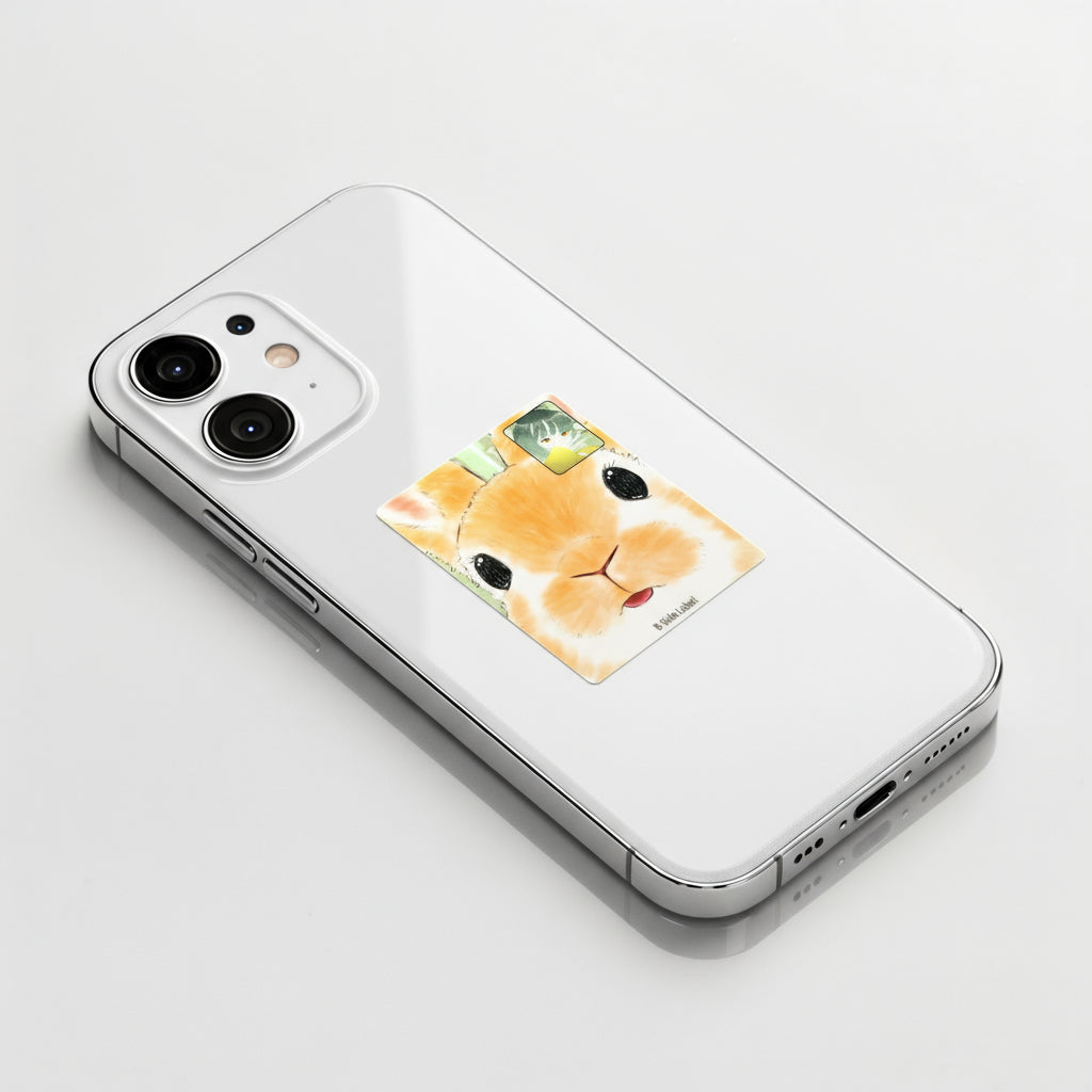 Bunny & Girl Face-Time ✦ B-Side Label Sticker