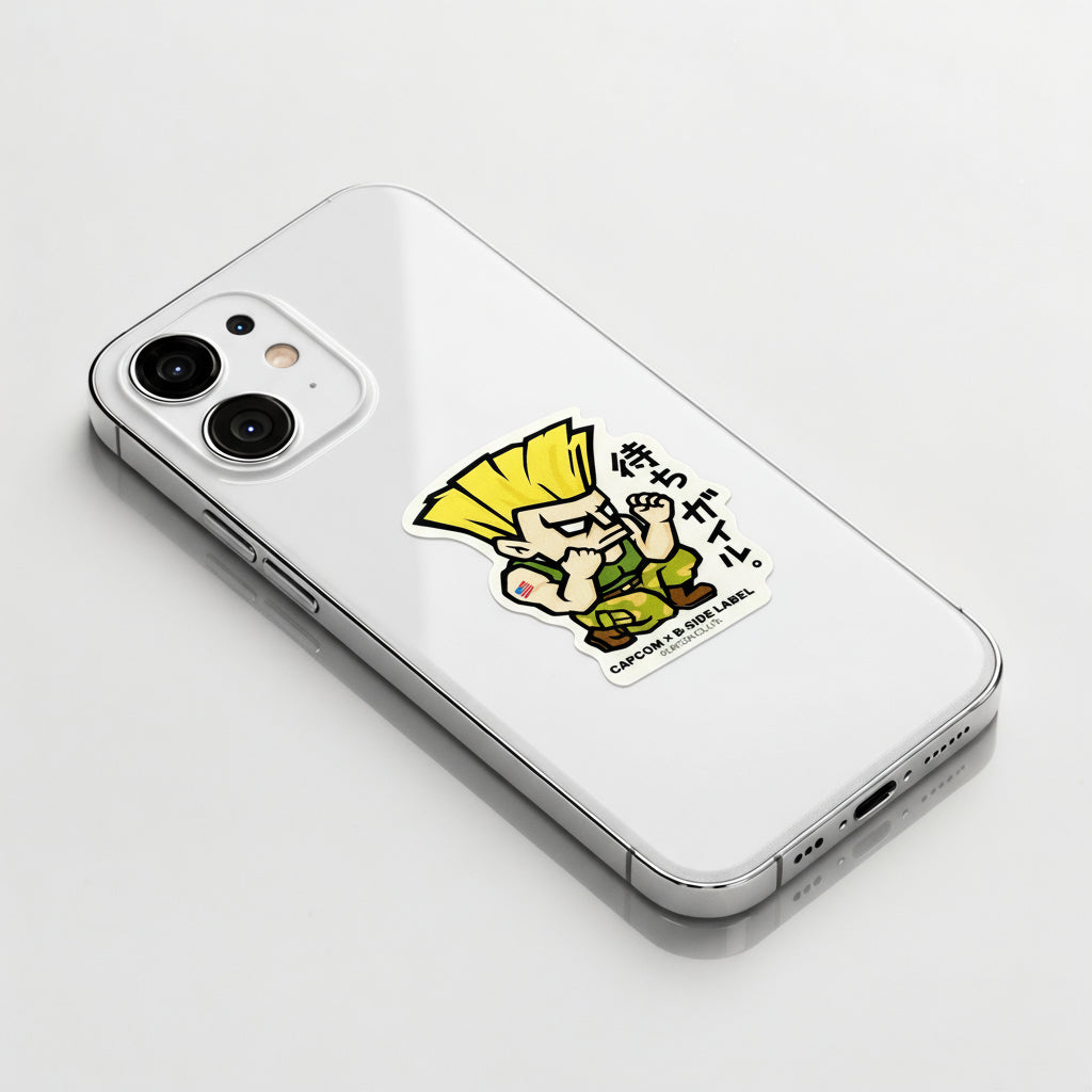 Street Fighter Guile (Crouch Pose) ✦ B-Side Label Sticker
