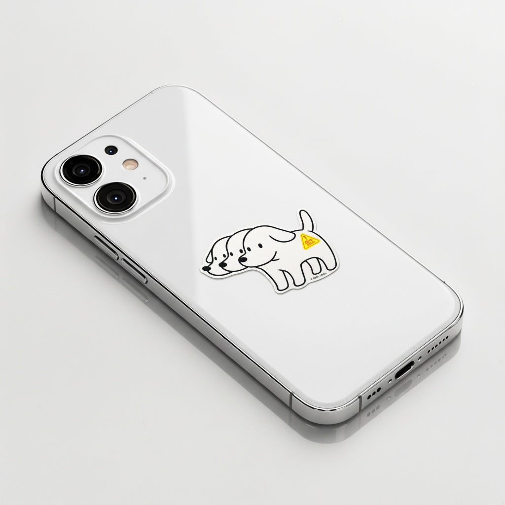 Three-Headed Puppy ✦ B-Side Label Sticker