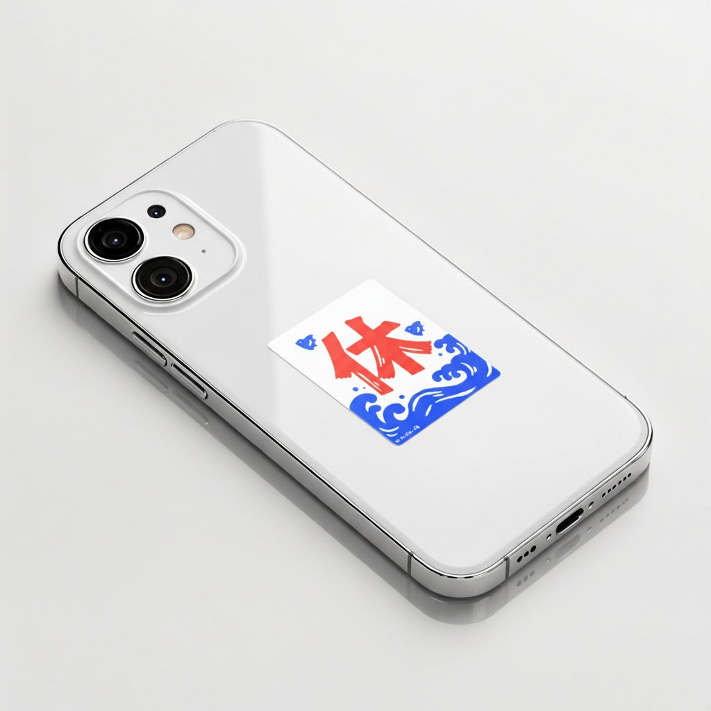 Rest Kanji & Waves ✦ B-Side Label Sticker