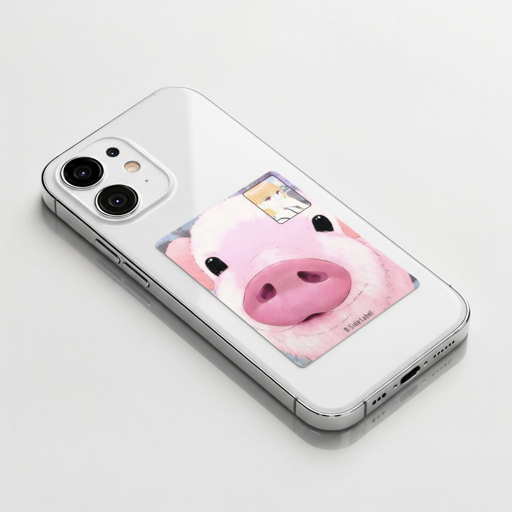 Pig & Girl Face-Time ✦ B-Side Label Sticker