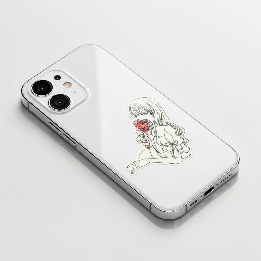 Heart Gem Elegance ✦ B-Side Label Sticker