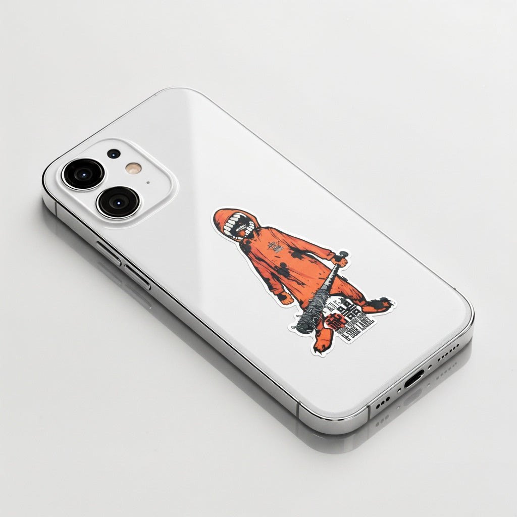 Creepy Orange Mascot ✦ B-Side Label Sticker