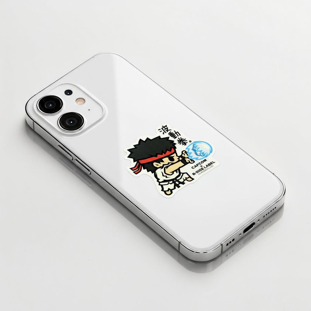 Street Fighter Ryu (Hadoken Pose) ✦ B-Side Label Sticker