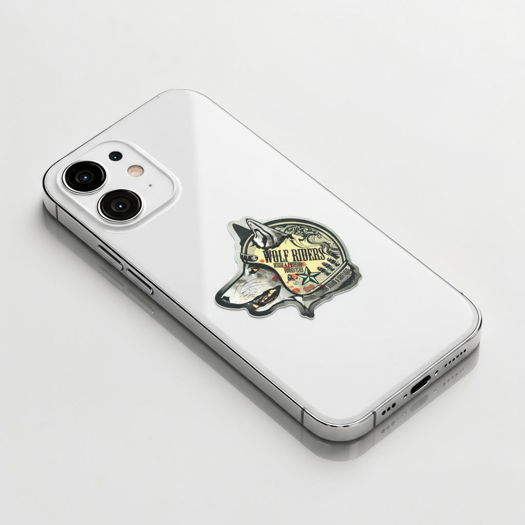 Wild Wolf Biker ✦ B-Side Label Sticker