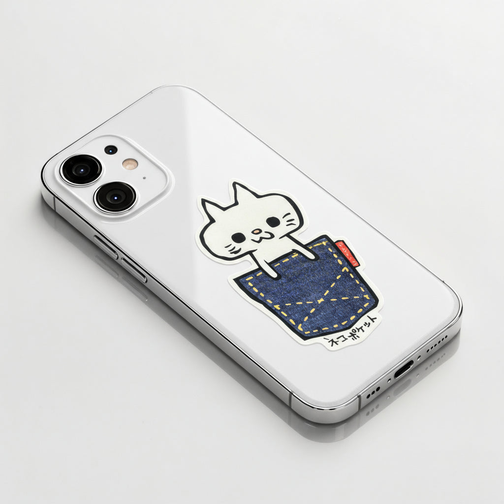 Cat in Pocket ✦ B-Side Label Sticker