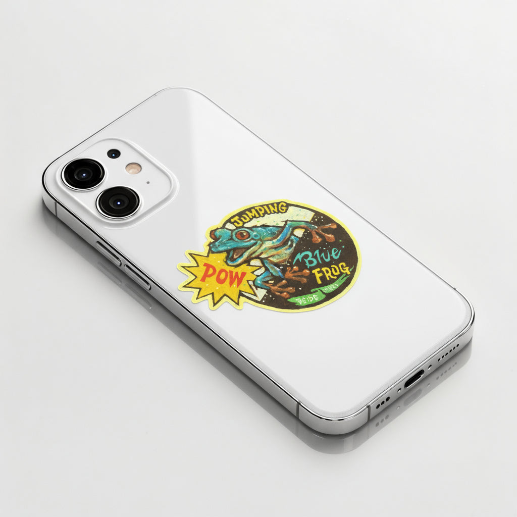Jumping Blue Frog ✦ B-Side Label Sticker