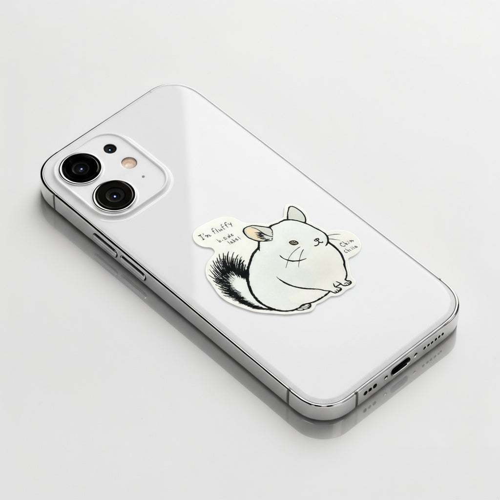 Cute Fluffy Chinchilla ✦ B-Side Label Sticker