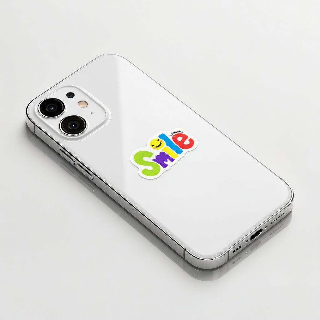 Smiley Rainbow Letters ✦ B-Side Label Sticker