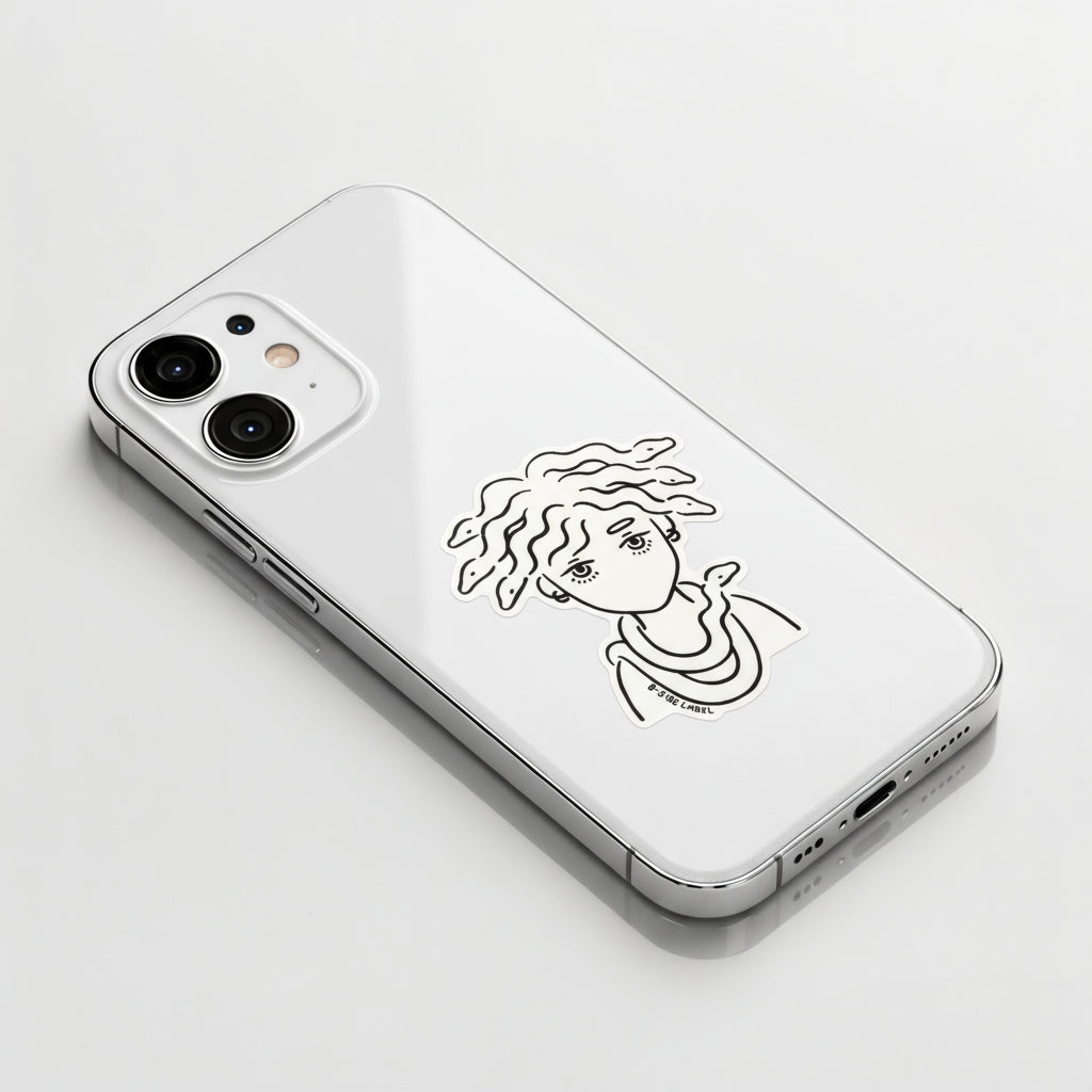 Medusa Black & White ✦ B-Side Label Sticker
