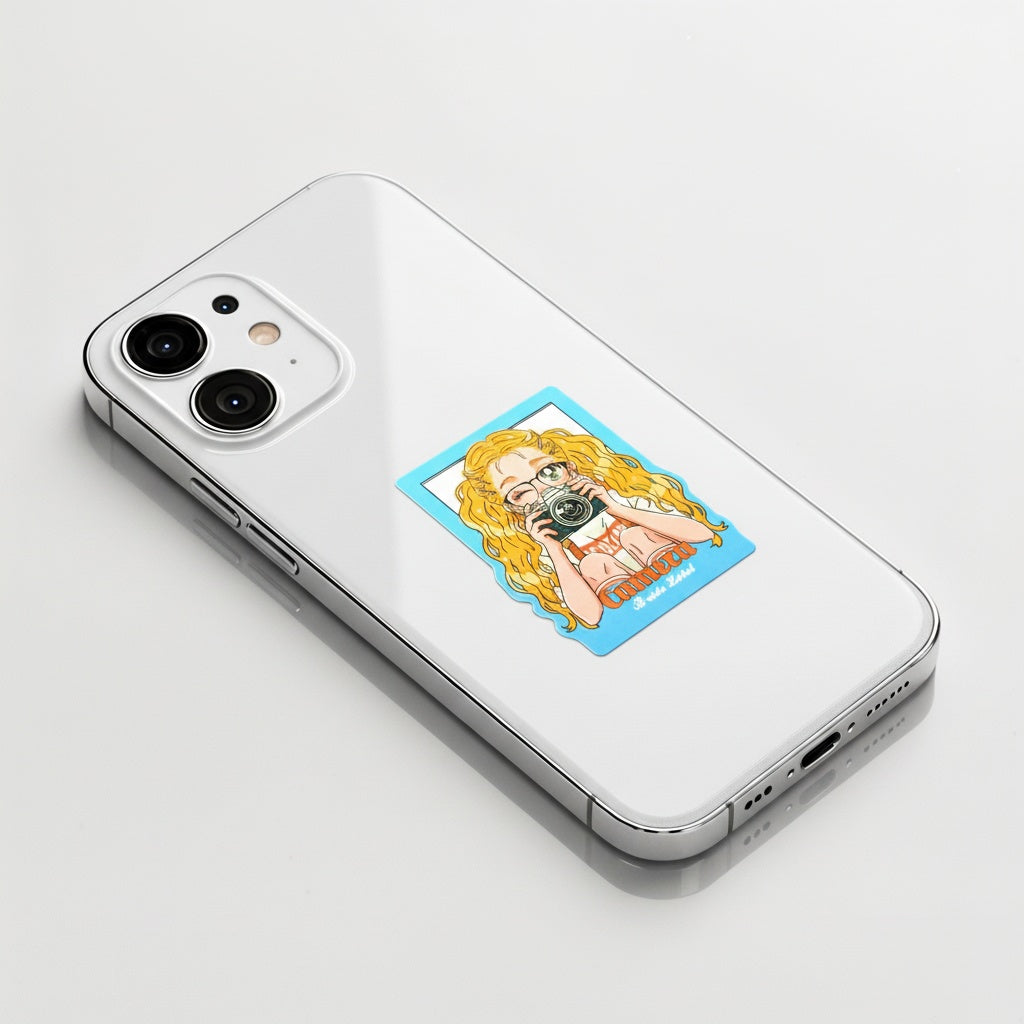 35mm Camera Girlie ✦ B-Side Label Sticker