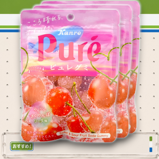 Kanro ✦ Puré Gummy ✦ Kirsch-Fruchtsoda