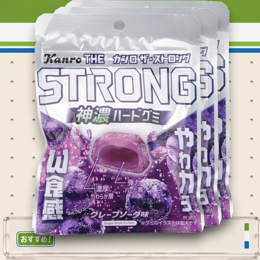 Kanro ✦ THE STRONG Gummy ✦ Traubenbrause