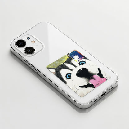 Husky & Girl Face-Time ✦ B-Side Label Sticker