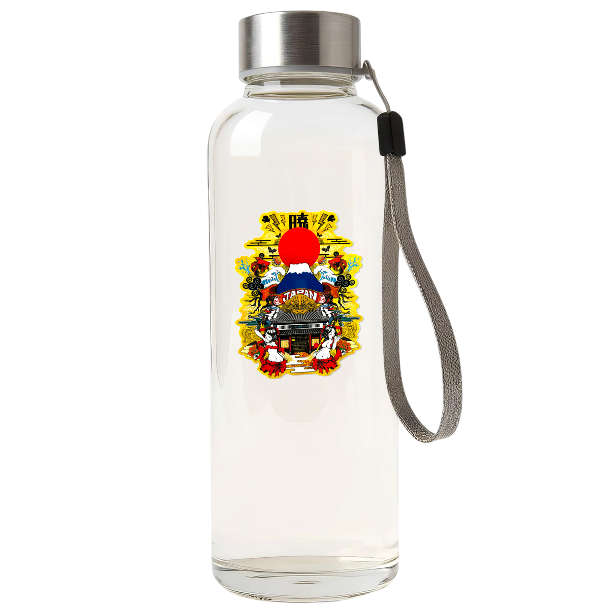 Akatsuki Dawn ✦ B-Side Label Sticker on a white water bottle