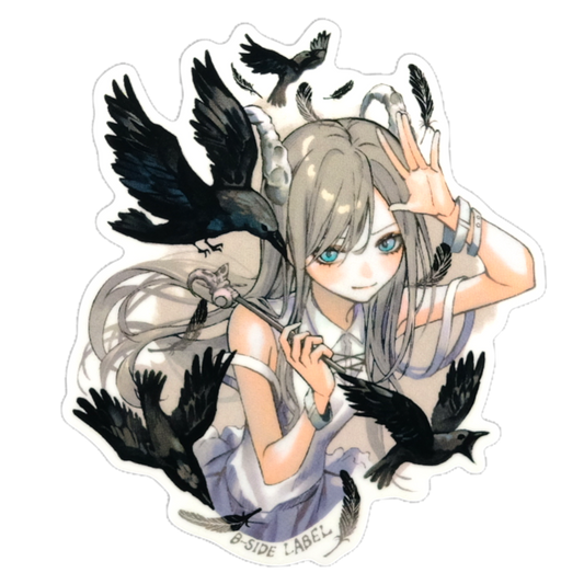 Girl with Ravens ✦ B-Side Label Sticker