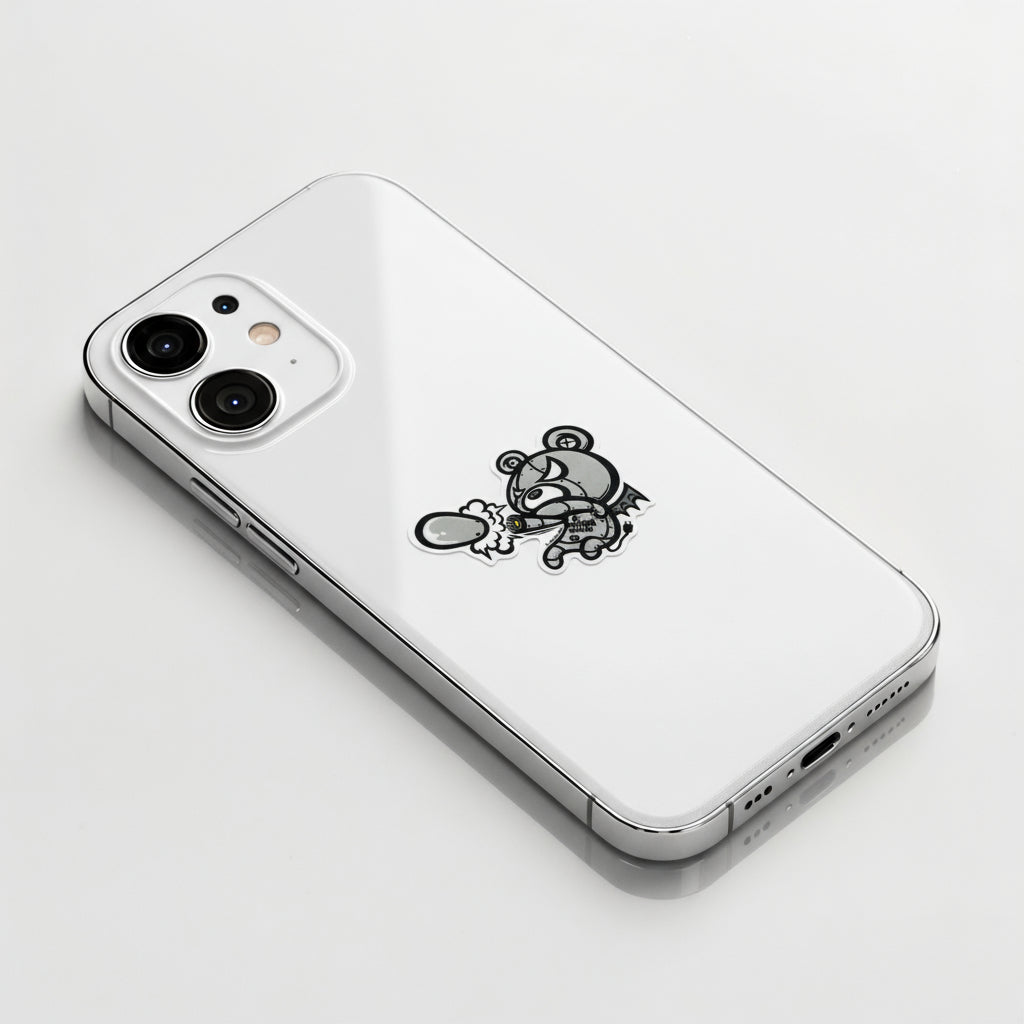 Mecha Kuma Grey ✦ B-Side Label Sticker