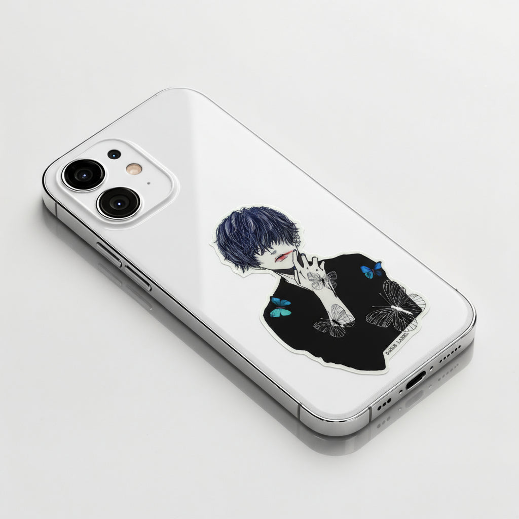 Butterflies, Lipstick... Boy ✦ B-Side Label Sticker