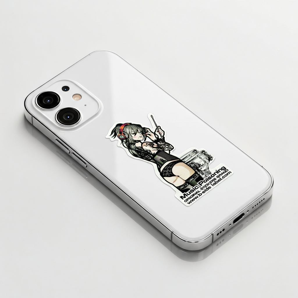 Tattooed Drummer Girl ✦ B-Side Label Sticker