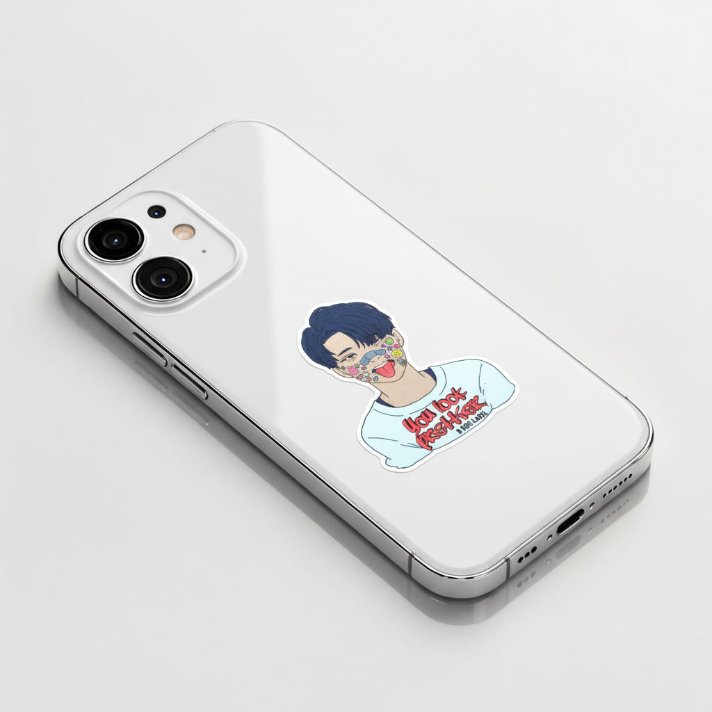 Sticker-Face Boy ✦ B-Side Label Sticker
