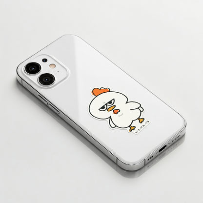 Grumpy-Face Chicken ✦ B-Side Label Sticker