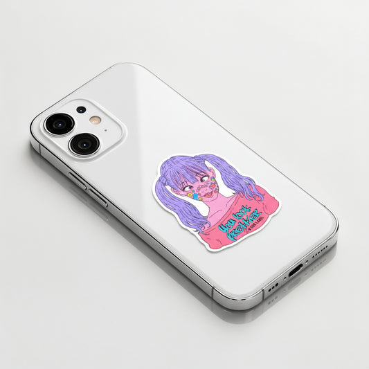 Sticker-Face Girlie ✦ B-Side Label Sticker
