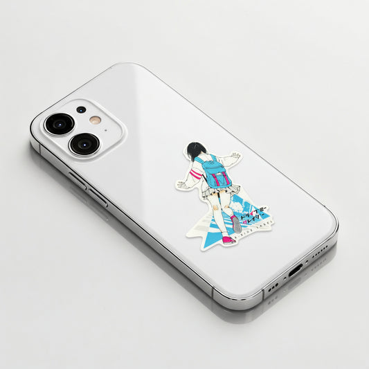 Niña de la mochila azul ✦ B-Side Label Sticker