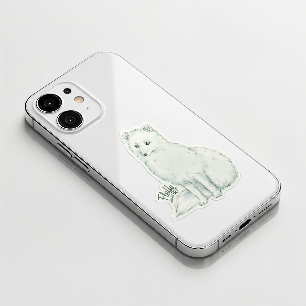 Fluffy Arctic Fox ✦ B-Side Label Sticker